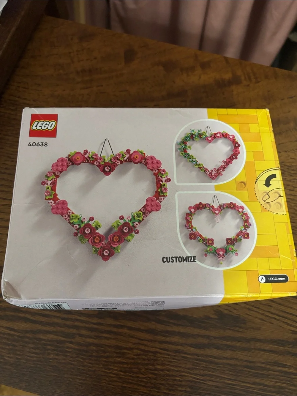 Lego heart ornament